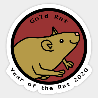 Born Year of the Gold Rat 2020 Sticker